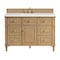 James Martin Vanities 48'' Single Vanity, Light Natural Oak w/ 3 CM White Zeus Quartz Top 424-V48-LNO-3WZ - alternate 1